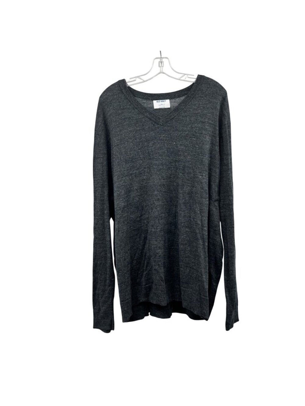 Old Navy Mens V-Neck Sweater Lightweight Charcoal Size XXL